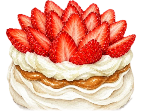 Ilustración de la pavlova personal